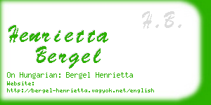 henrietta bergel business card